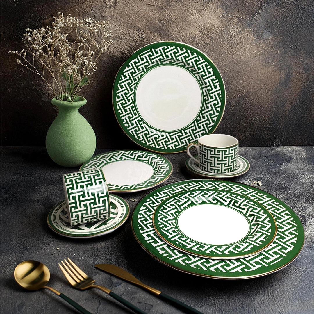 Ornate Green - 26 Pcs Dinner Set
