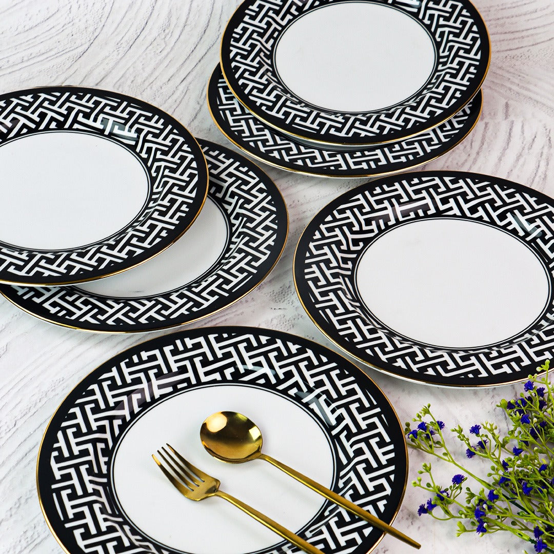 Ornate Black - 26 Pcs Dinner Set