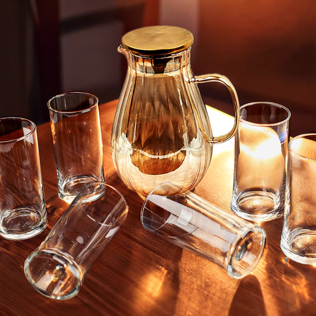 6 Pieces Glass Set & 1.8 Litre Jug Combo - Ramadan Offer