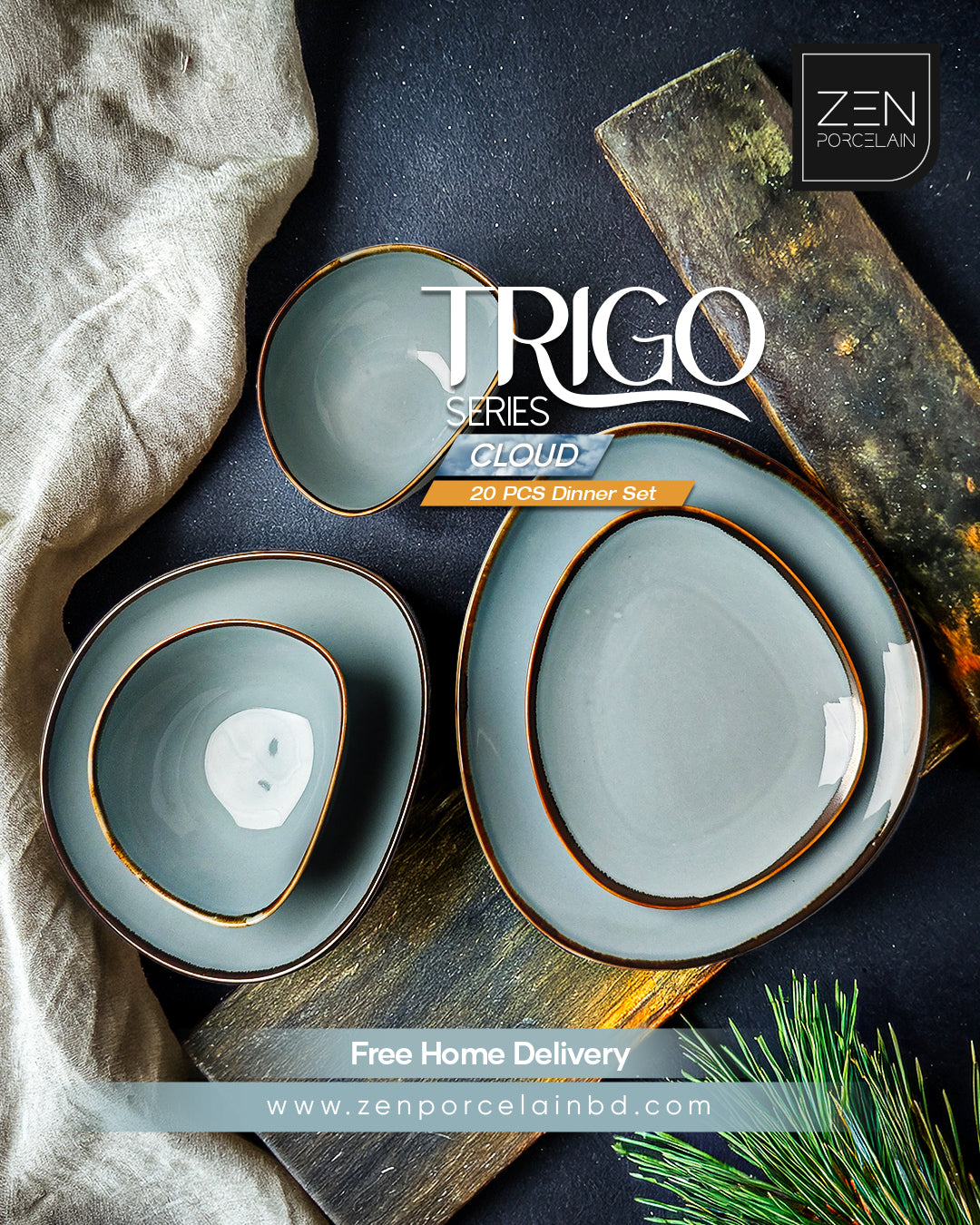 Trigo Cloud - 20 Pieces Dinner Set