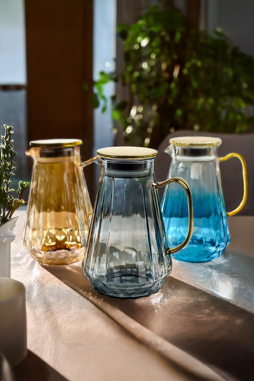 Glass Jug 1.8 Litre - Diamond Shape (Brown)