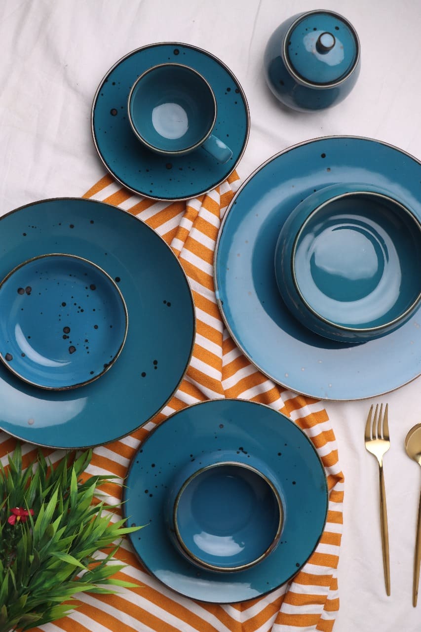 Sigma Blue 32 Pieces Dinner Set - Sigma Series