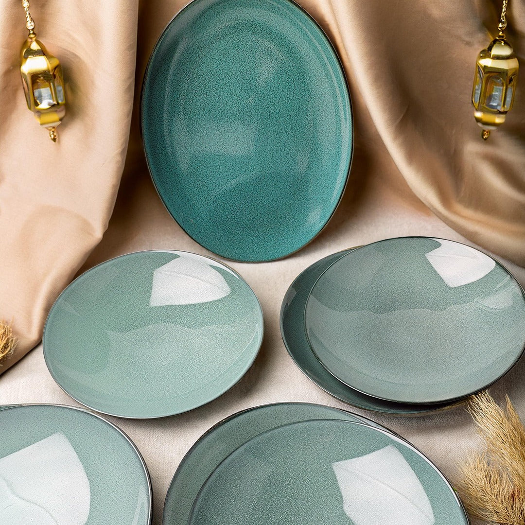Lamer 7 Pieces Deep Plate & Oval Platter Combo