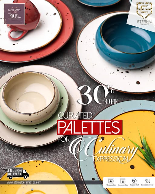Exclusive Multicolor Dinner Set - Sigma Series