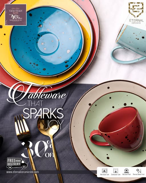 Exclusive Multicolor Dinner Set - Sigma Series