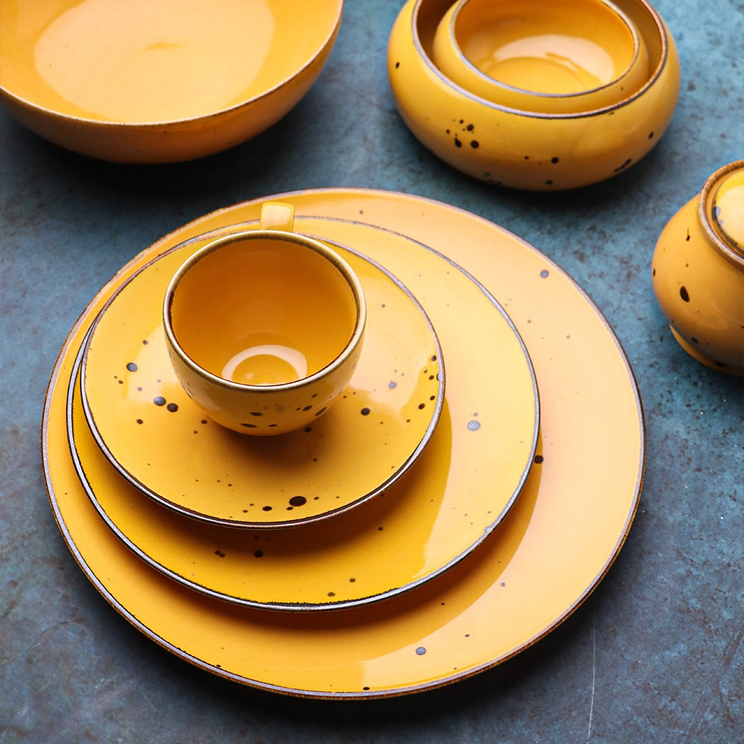 Yellow 32 Pieces Dinner Set - Sigma Series