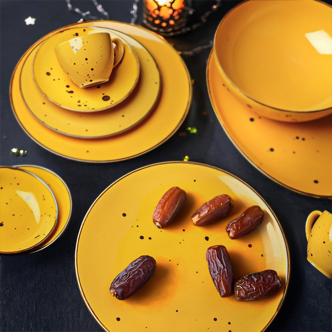 Yellow 32 Pieces Dinner Set - Sigma Series