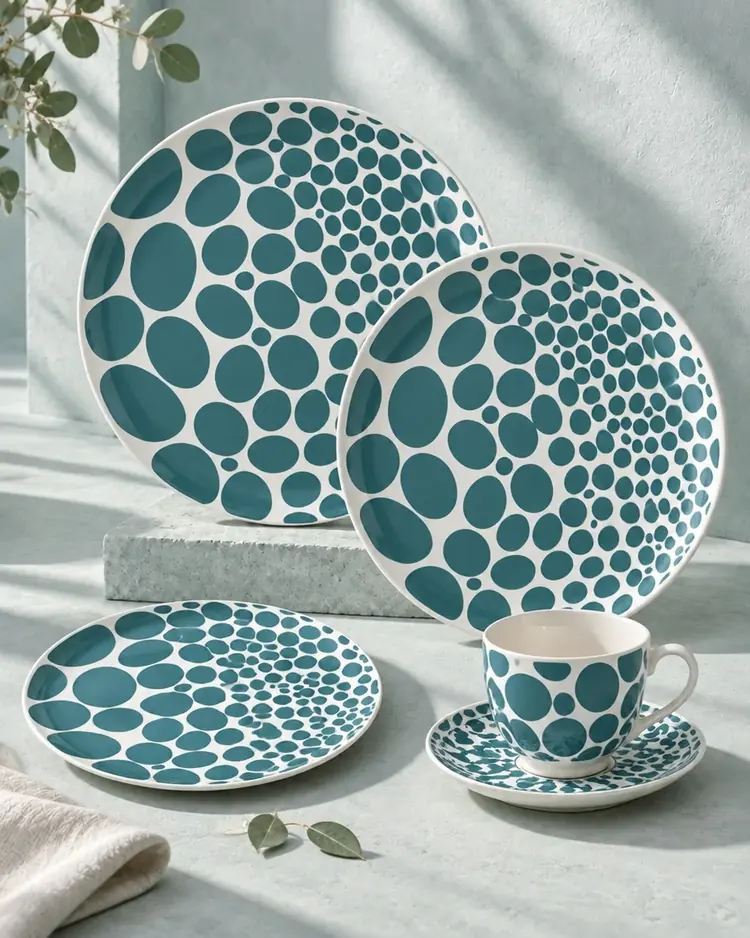Imperfection Pebble Lagoon 32-piece Dinner Set