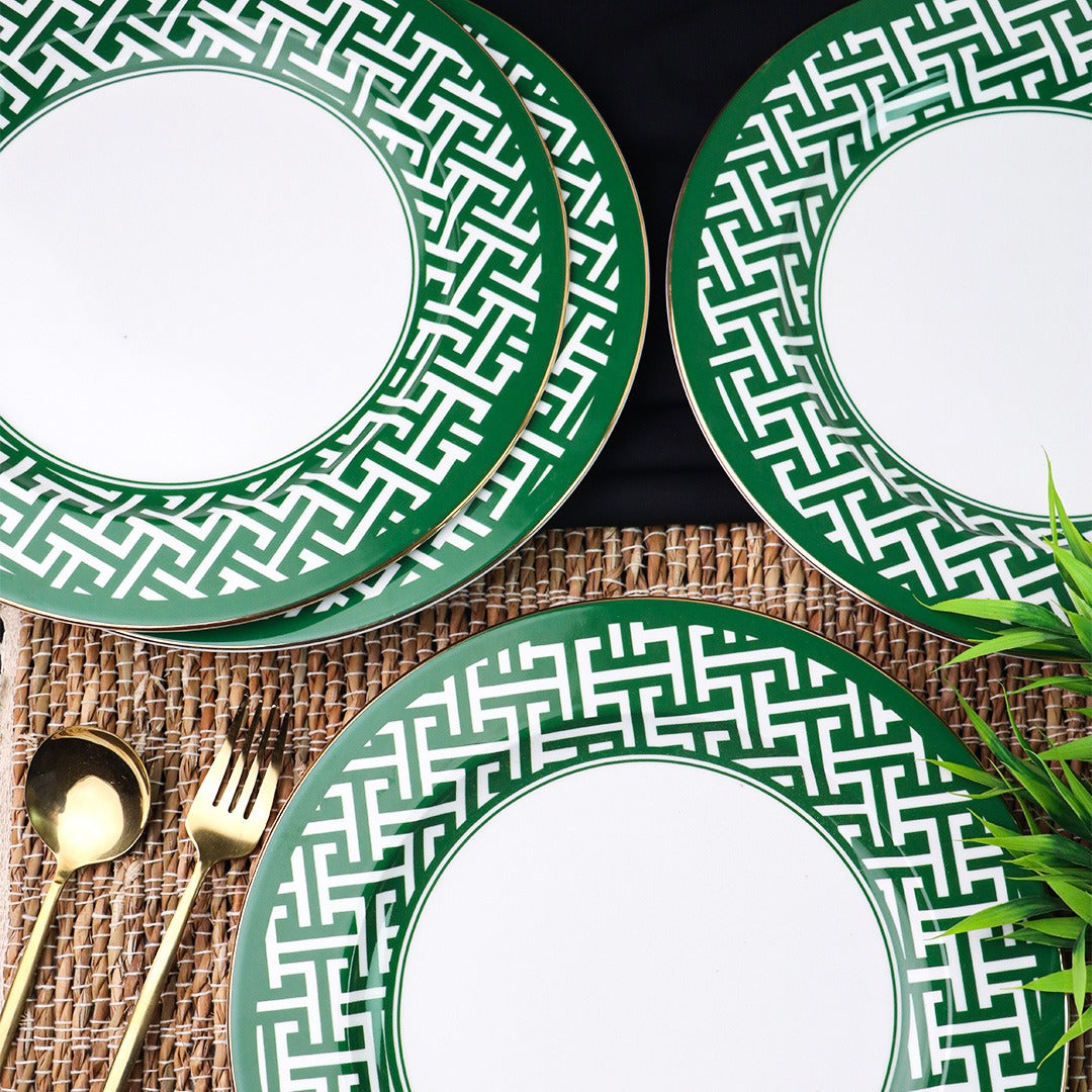 Ornate Green - 6 Pieces Dinner Plate (29 CM)