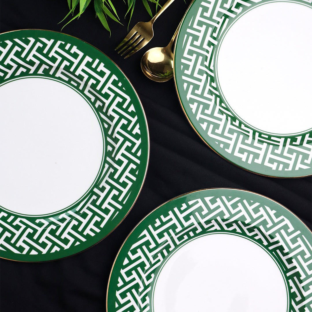 Ornate Green - 6 Pieces Dinner Plate (29 CM)